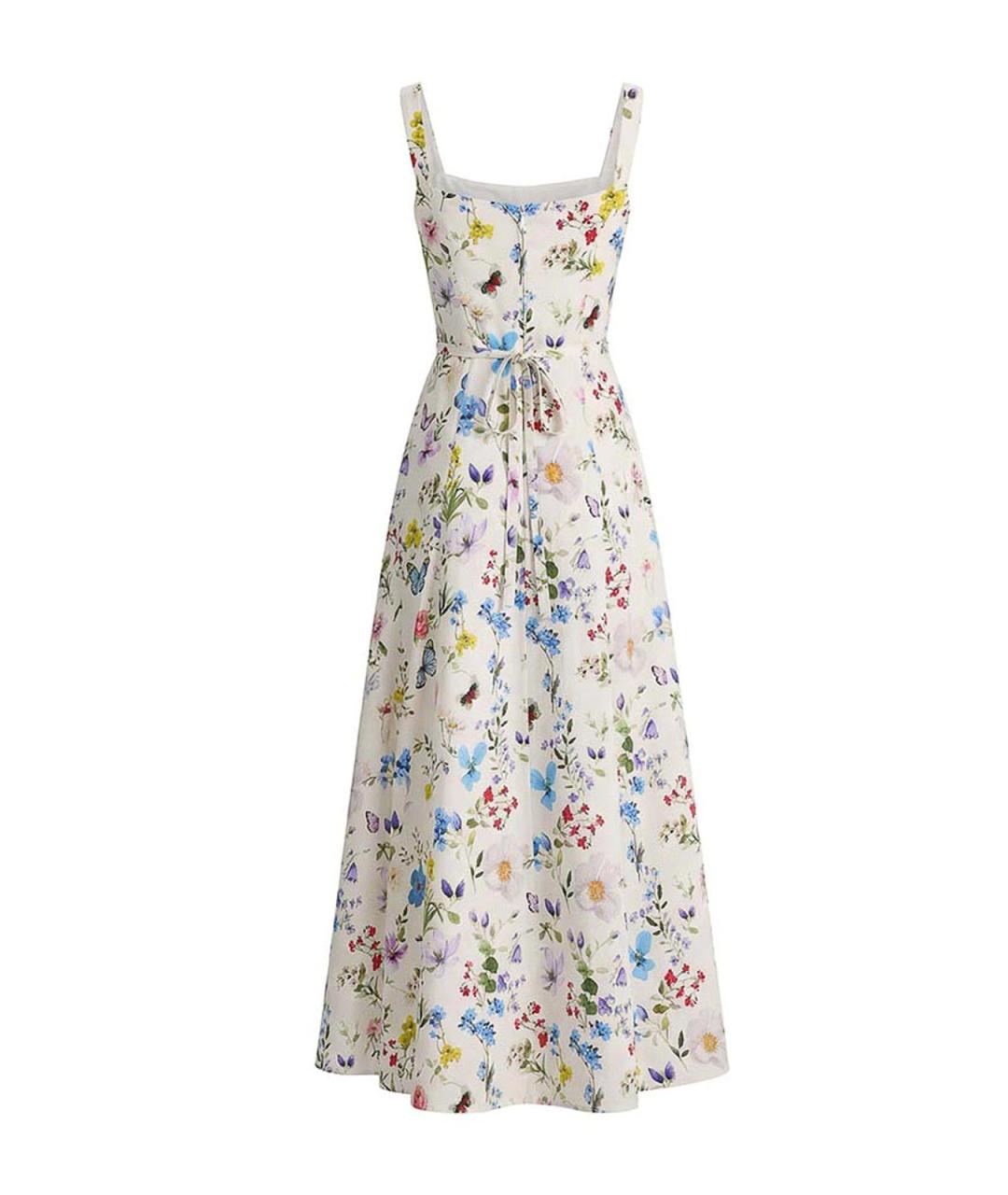 ALICE+OLIVIA Мульти льняное коктейльное платье, фото 2