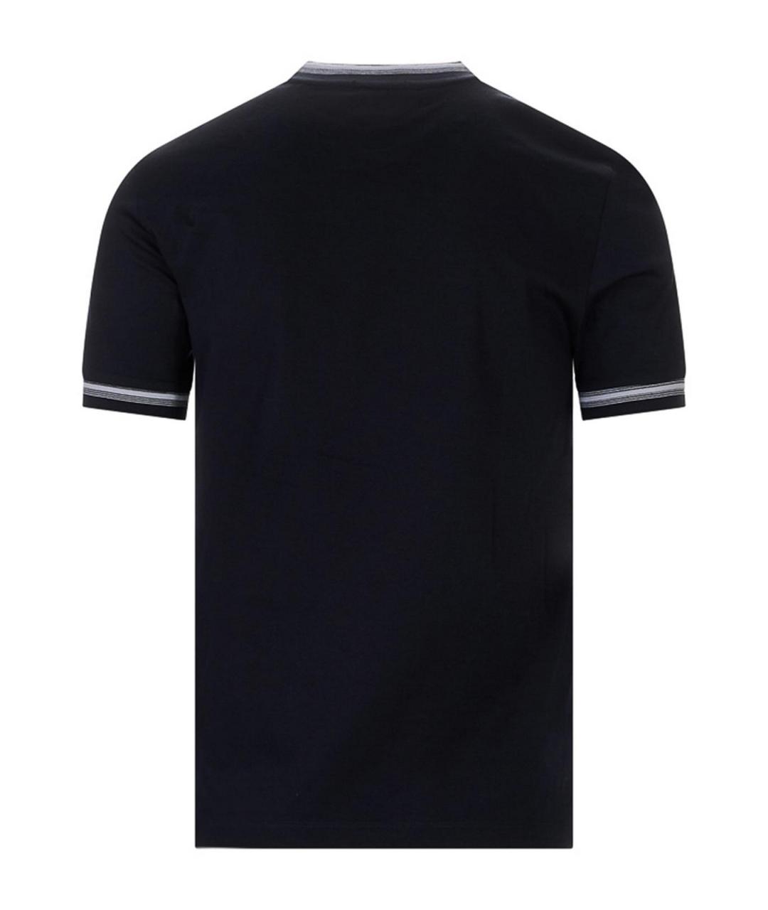 HUGO BOSS Темно-синяя хлопковая футболка, фото 2
