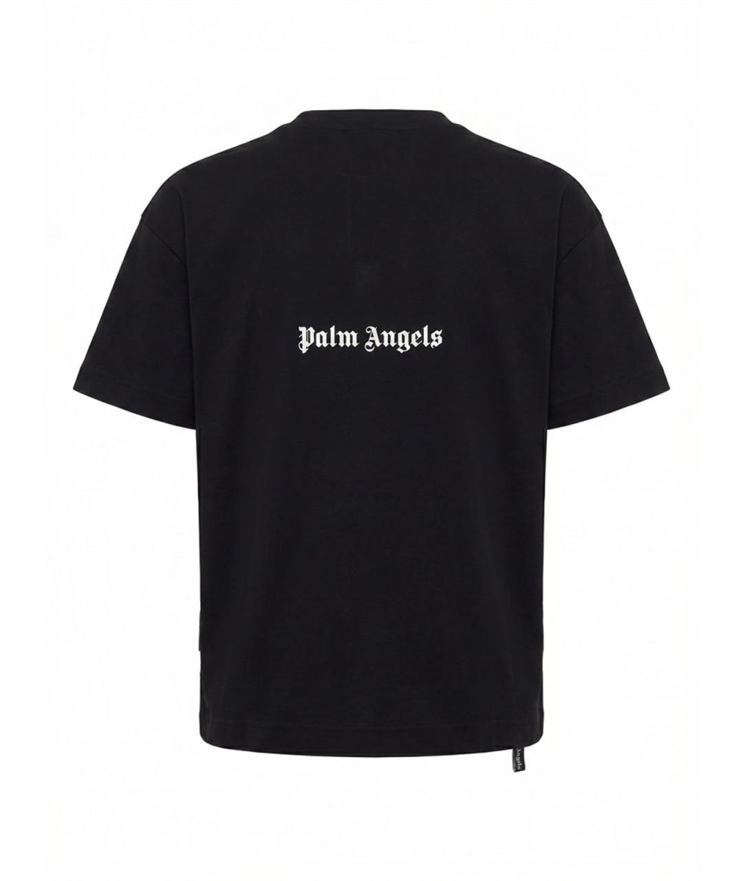 PALM ANGELS Черная хлопковая футболка, фото 2