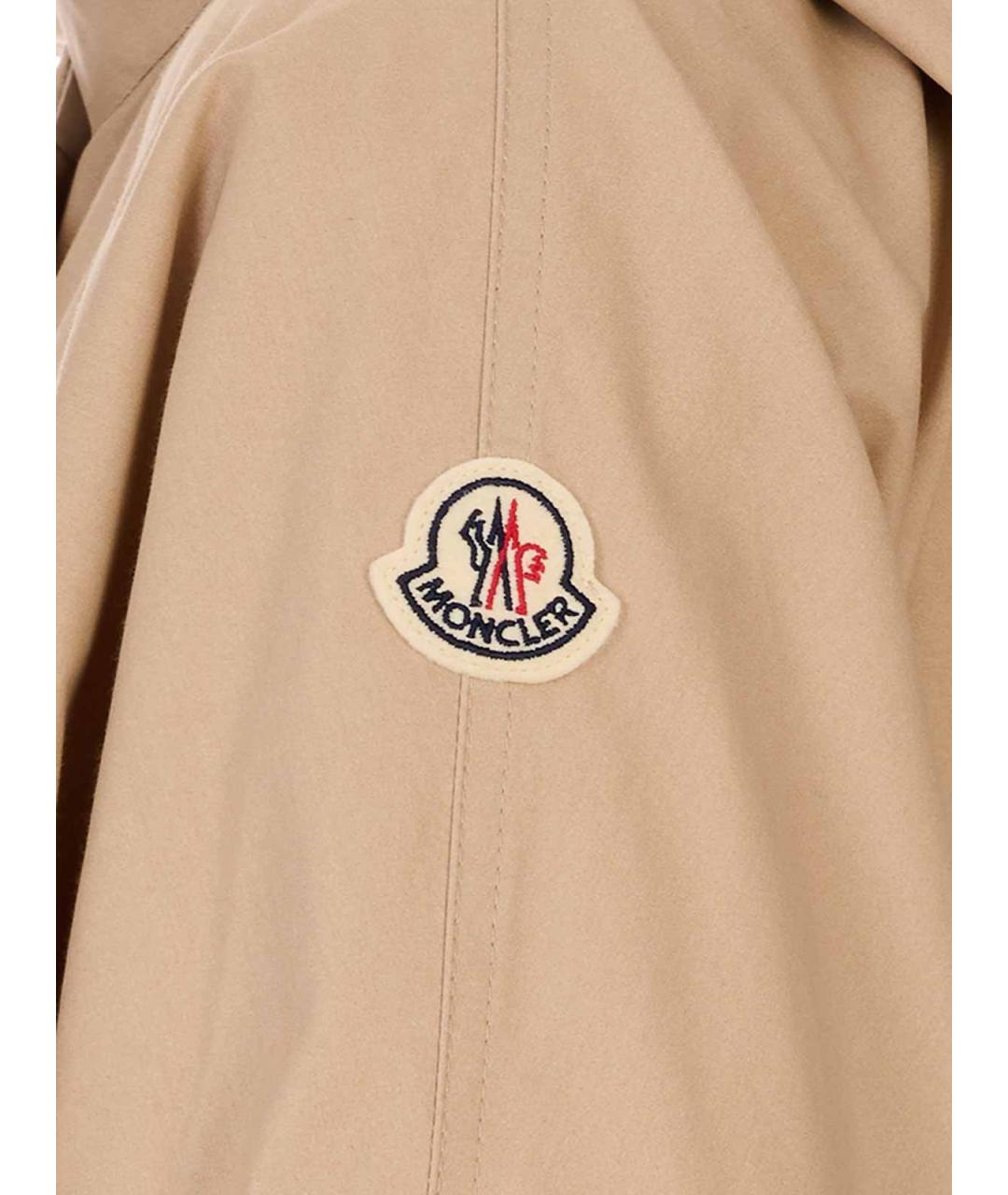 MONCLER Коричневая полиэстеровая парка, фото 4