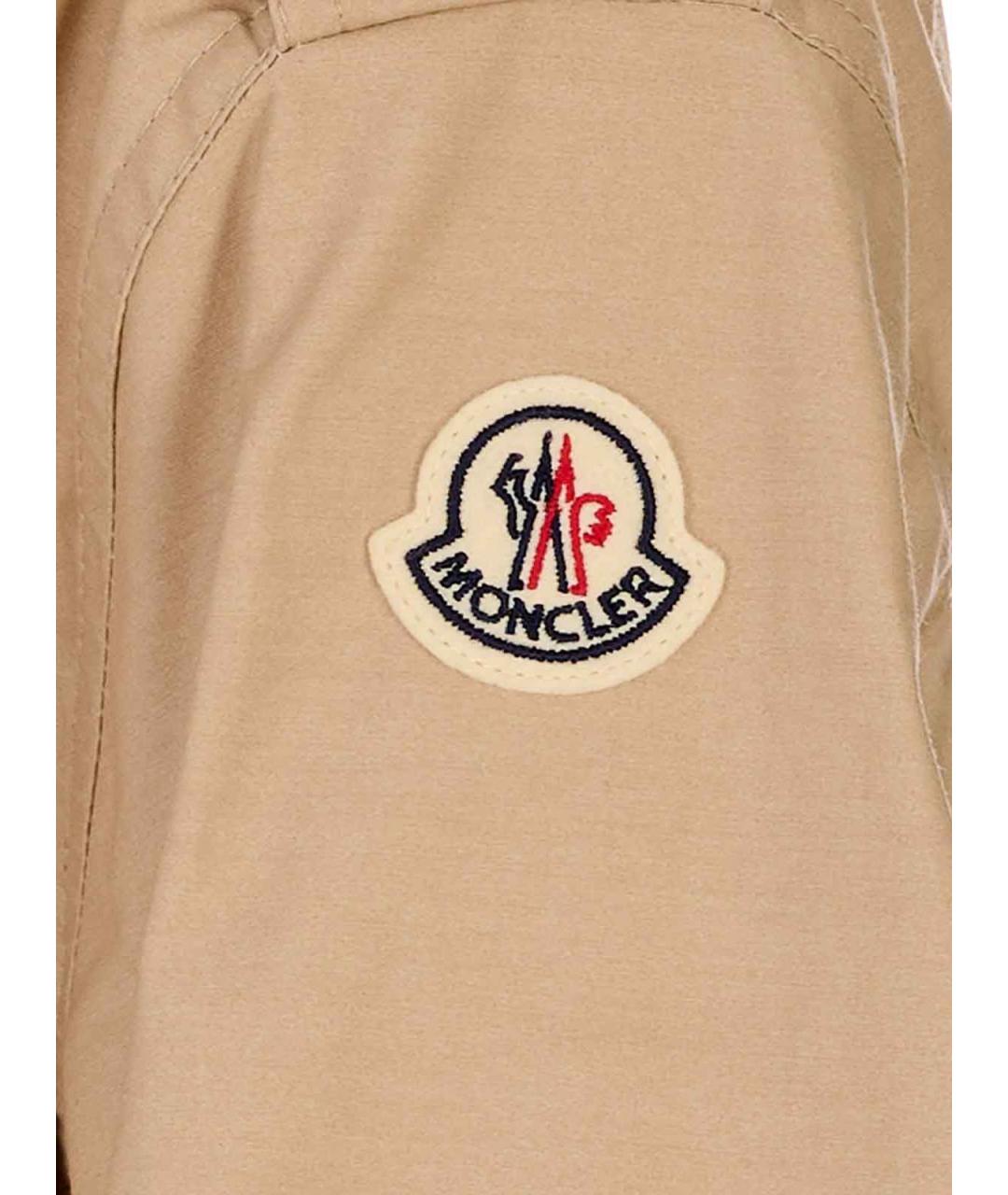 MONCLER Бежевая хлопковая куртка, фото 3