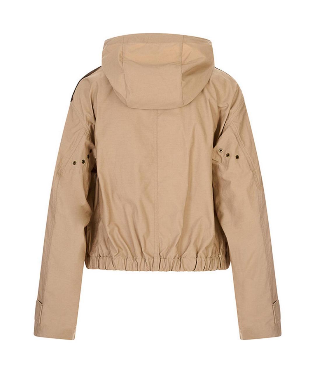MONCLER Бежевая хлопковая куртка, фото 2