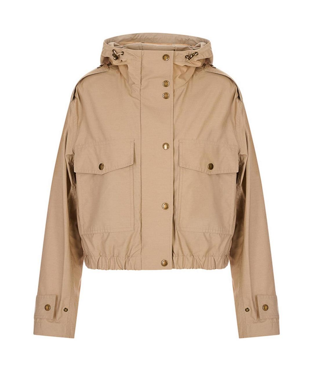 MONCLER Бежевая хлопковая куртка, фото 1