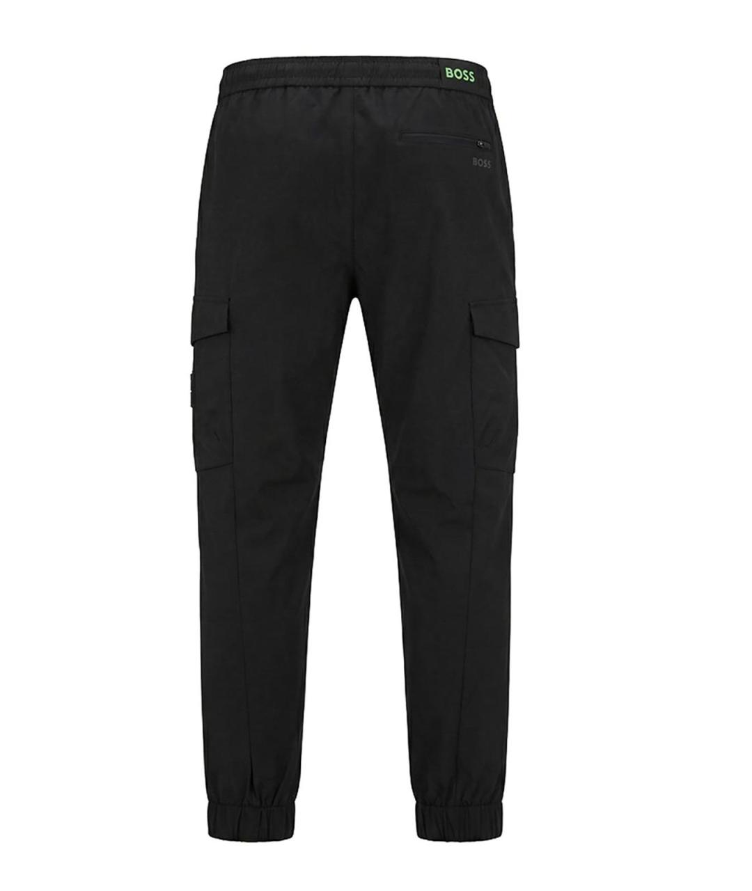 HUGO BOSS Черные полиамидовые повседневные брюки, фото 2