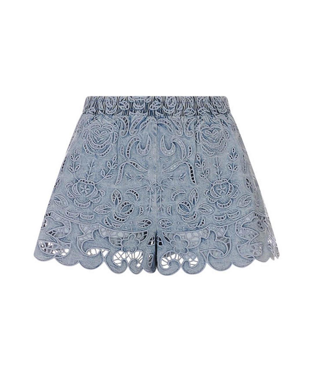 ALICE+OLIVIA Голубые хлопковые шорты, фото 1