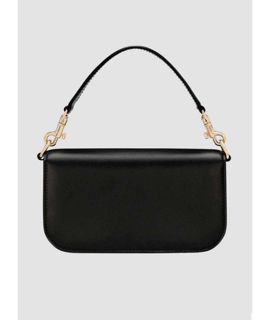 DOLCE&GABBANA Черная кожаная сумка с короткими ручками, фото 3