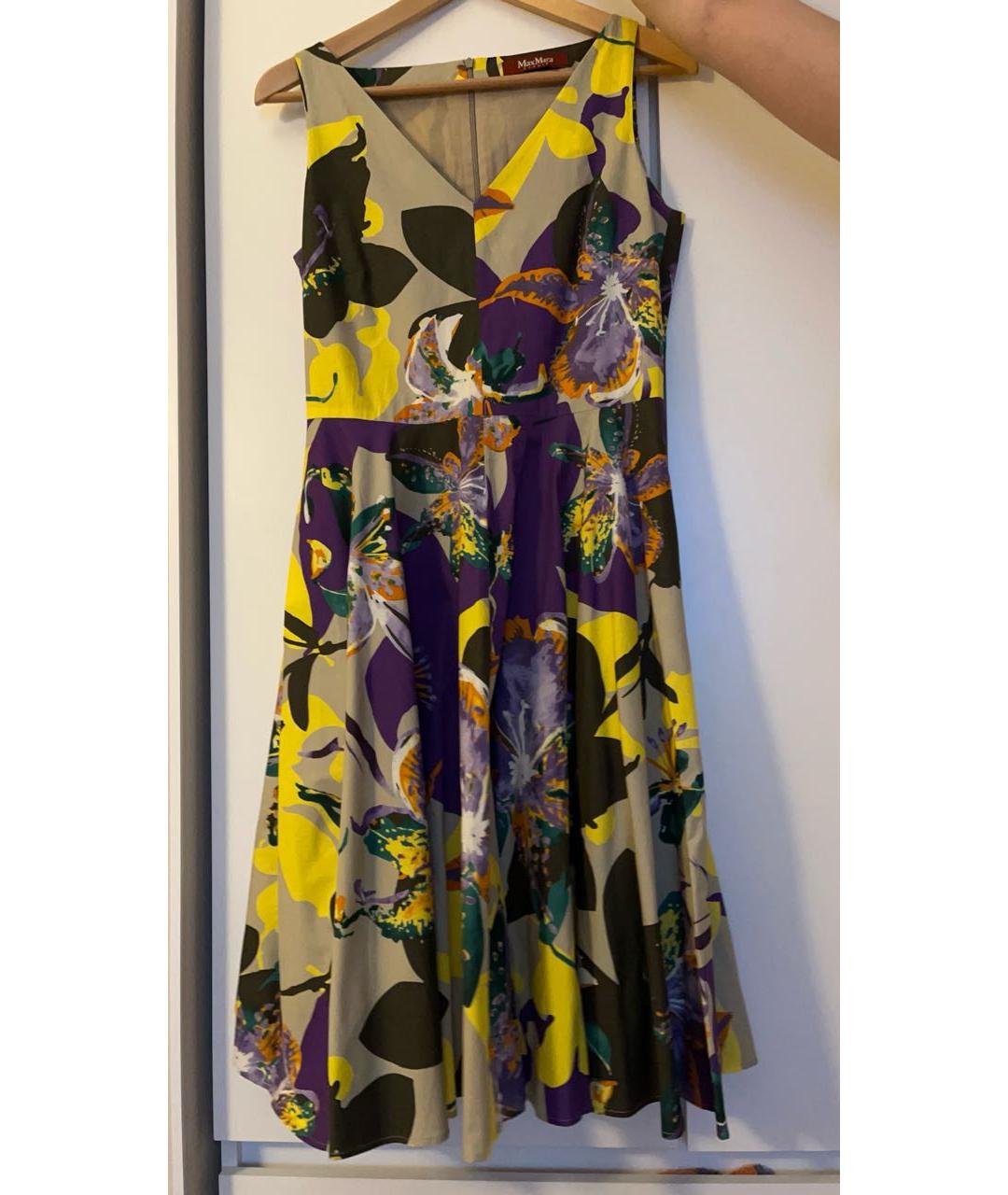 MAX MARA Мульти хлопковое повседневное платье, фото 3