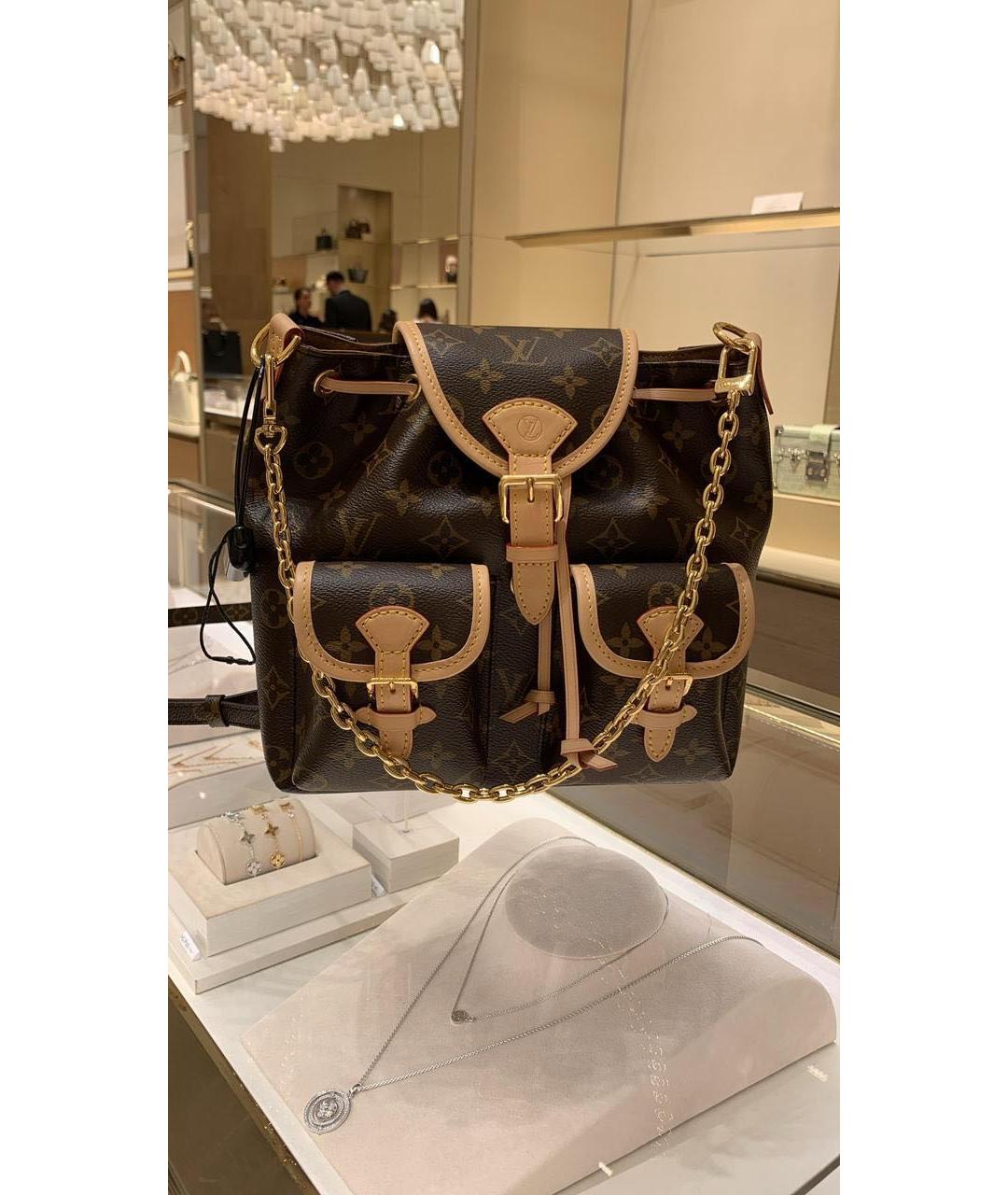 LOUIS VUITTON Коричневый рюкзак, фото 3