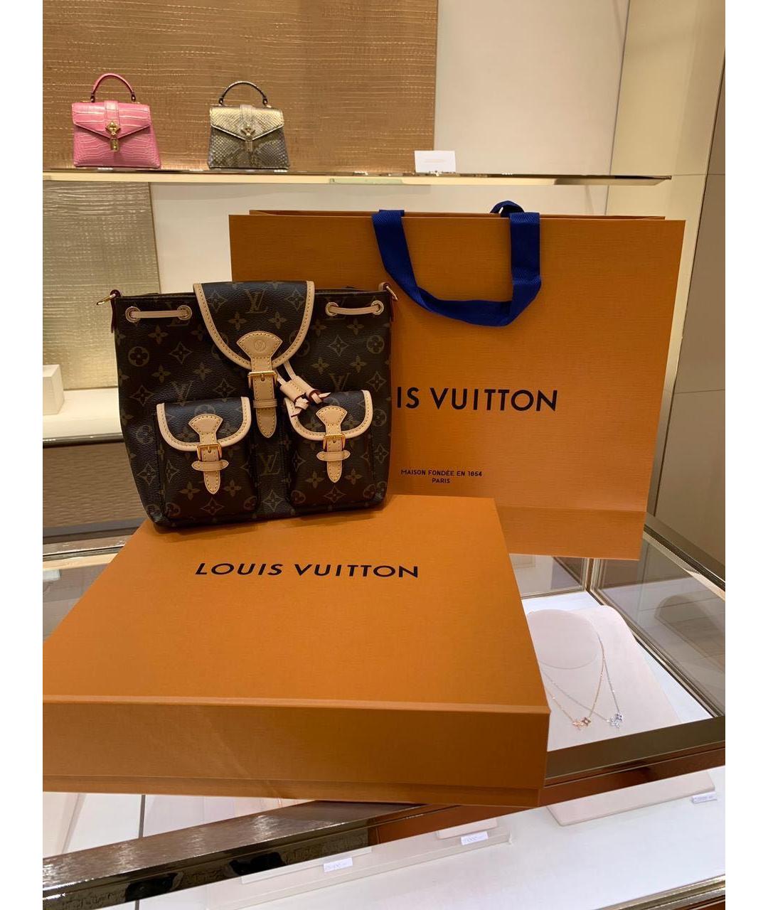 LOUIS VUITTON Коричневый рюкзак, фото 2
