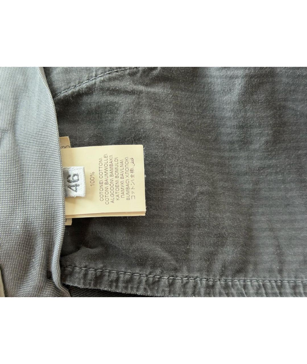BRUNELLO CUCINELLI Антрацитовые хлопковые брюки чинос, фото 7