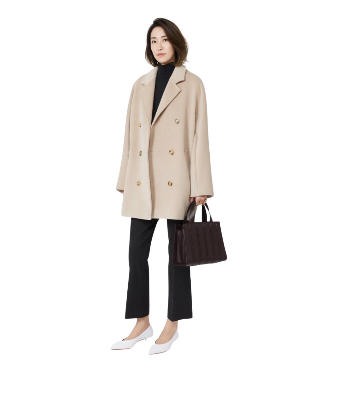MAX MARA Коричневая кожаная сумка с короткими ручками, фото 2