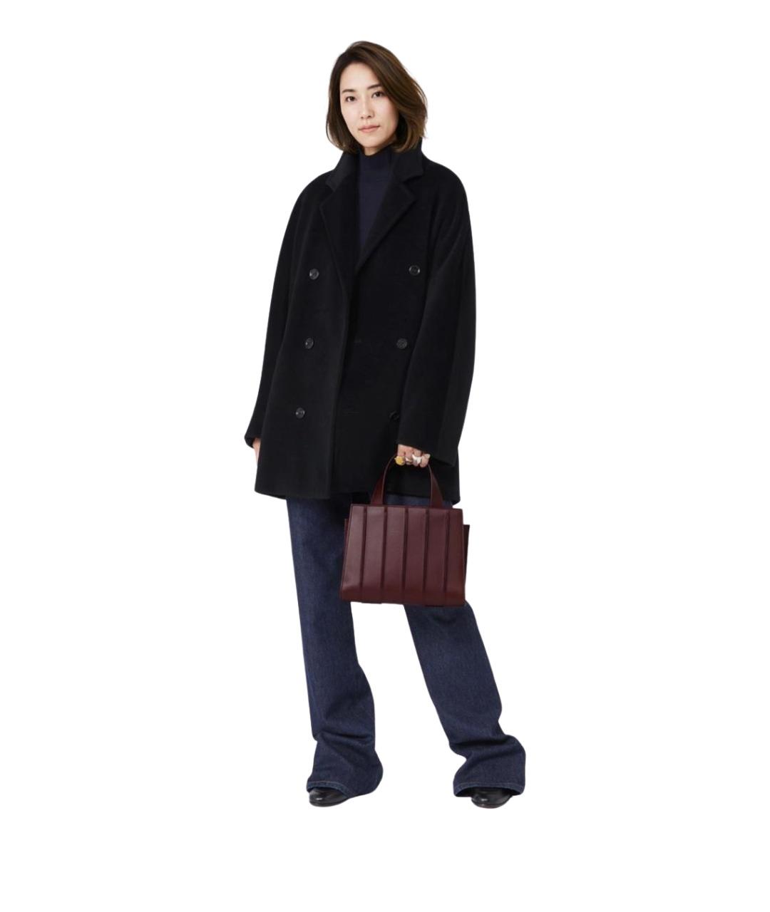 MAX MARA Бордовая кожаная сумка с короткими ручками, фото 2