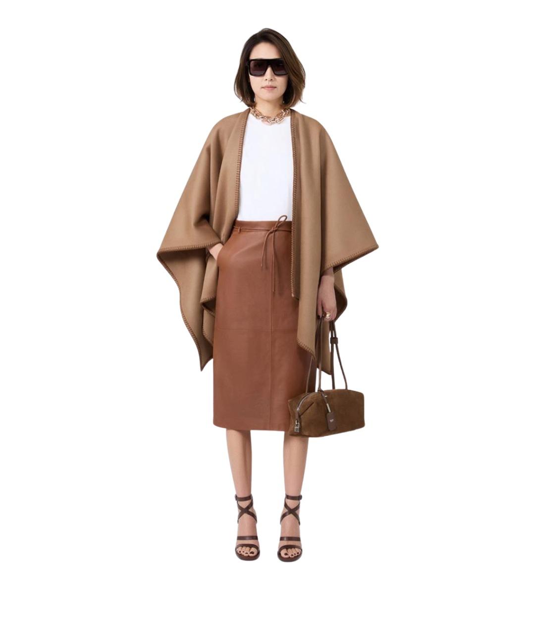 MAX MARA Коричневая замшевая сумка через плечо, фото 2