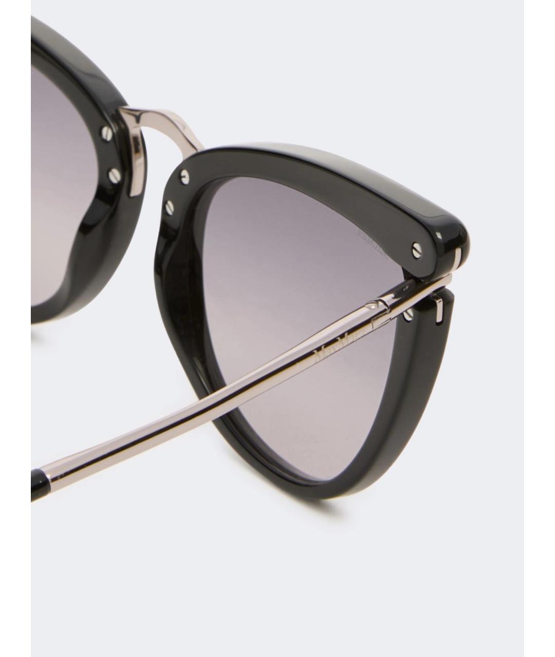 MAX MARA Черные металлические солнцезащитные очки, фото 3