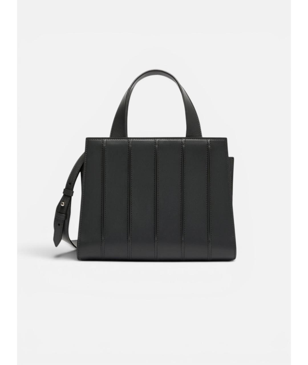 MAX MARA Серая кожаная сумка с короткими ручками, фото 1