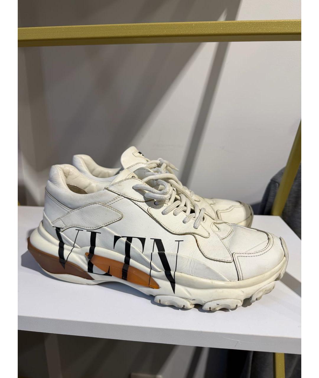 VALENTINO Белые кожаные кроссовки, фото 9