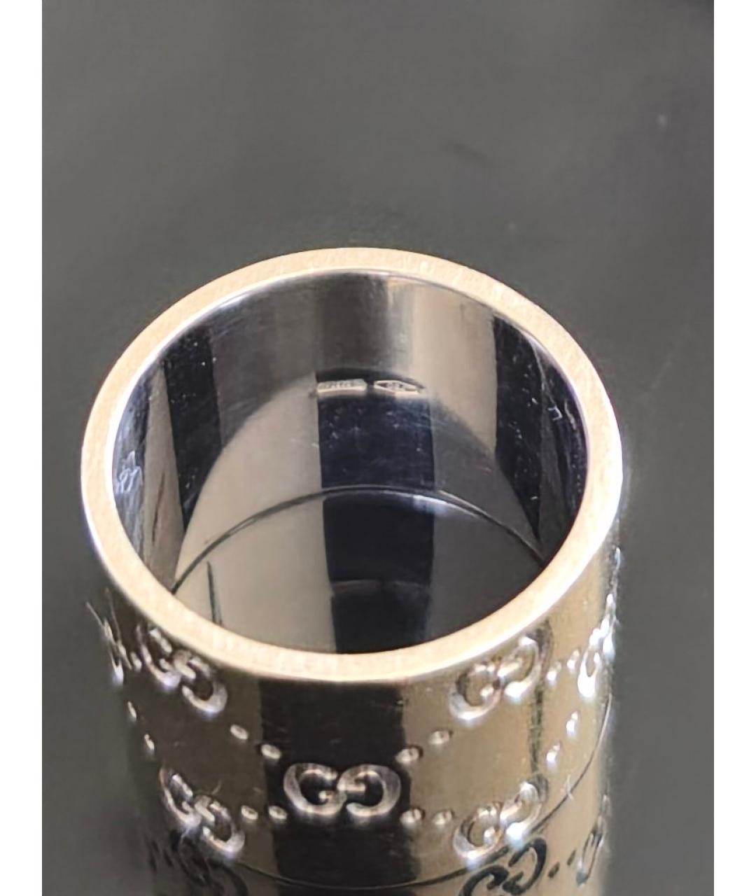 GUCCI Серебряное кольцо из белого золота, фото 3