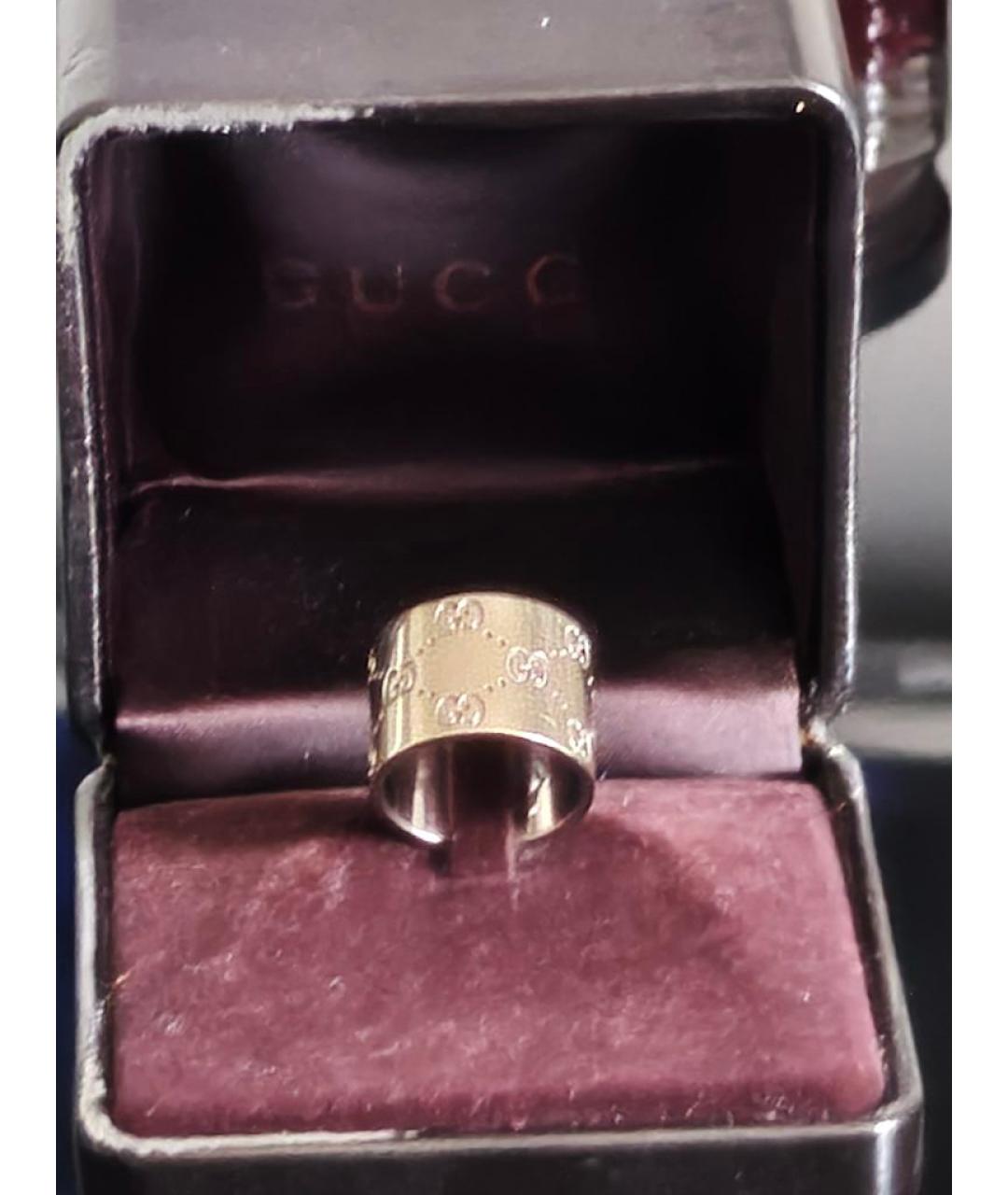 GUCCI Серебряное кольцо из белого золота, фото 6