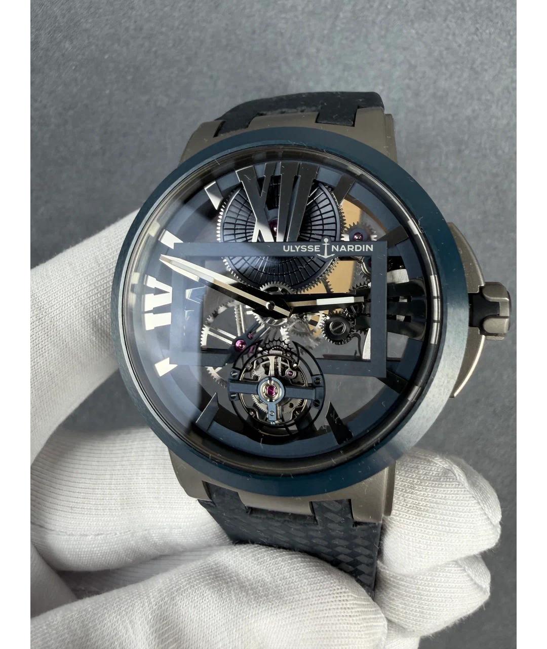 Ulysse Nardin Синие металлические часы, фото 2