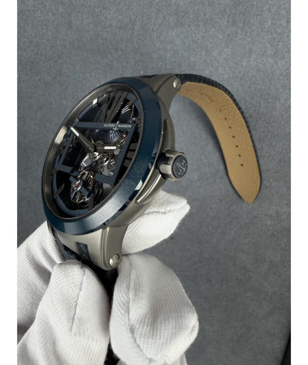Ulysse Nardin Синие металлические часы, фото 3