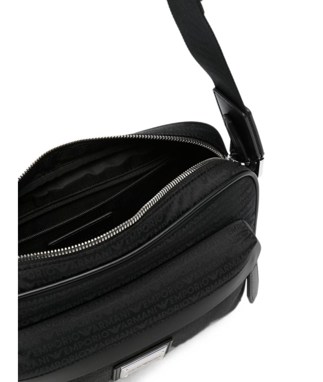 EMPORIO ARMANI Черная сумка тоут, фото 4