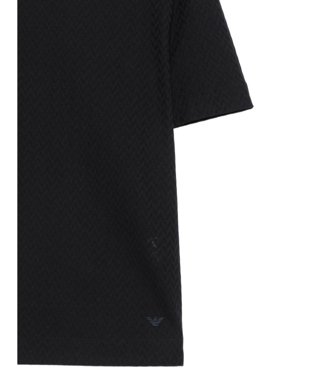 EMPORIO ARMANI Синяя хлопковая футболка, фото 2