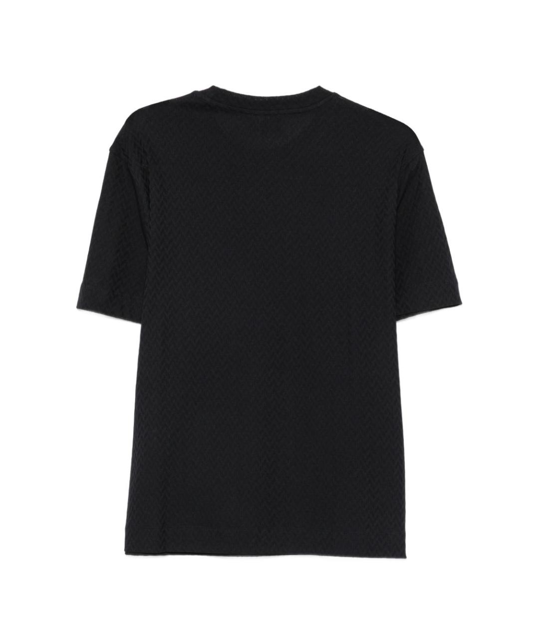 EMPORIO ARMANI Синяя хлопковая футболка, фото 3