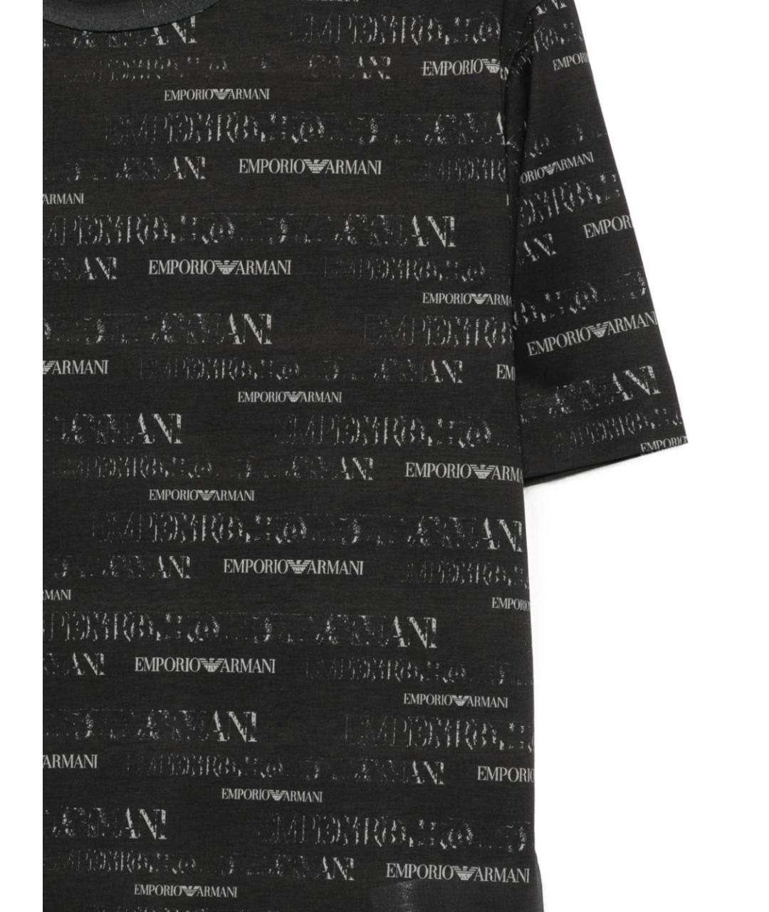 EMPORIO ARMANI Синяя хлопковая футболка, фото 2
