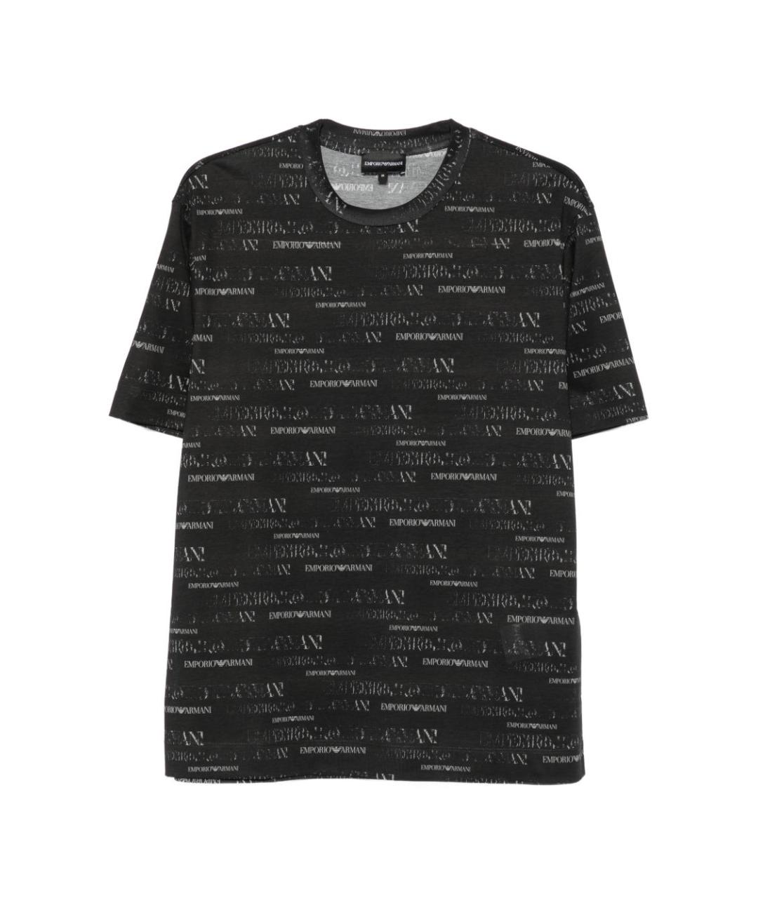EMPORIO ARMANI Синяя хлопковая футболка, фото 1