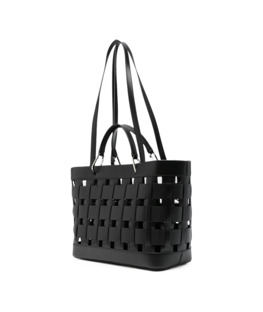 EMPORIO ARMANI Черная сумка тоут из искусственной кожи, фото 3