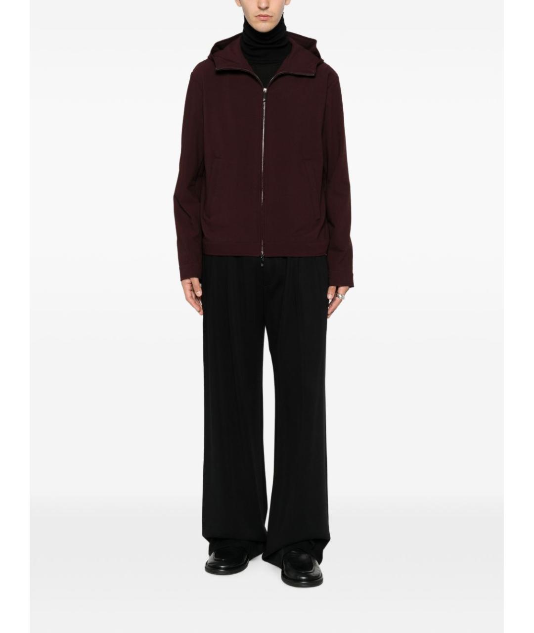 EMPORIO ARMANI Бордовая хлопко-эластановая куртка, фото 3