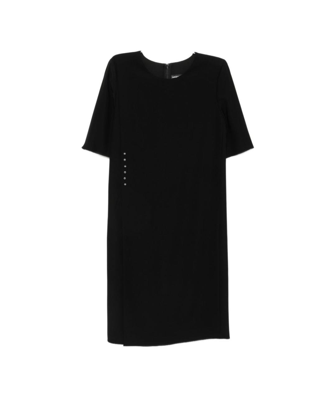 EMPORIO ARMANI Черное полиэстеровое повседневное платье, фото 1