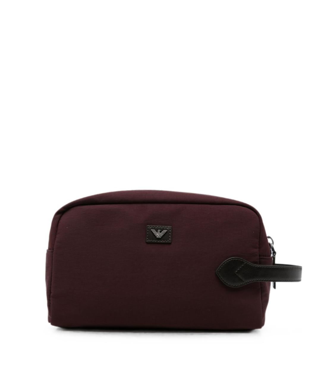 EMPORIO ARMANI Коричневая тканевая барсетка, фото 1