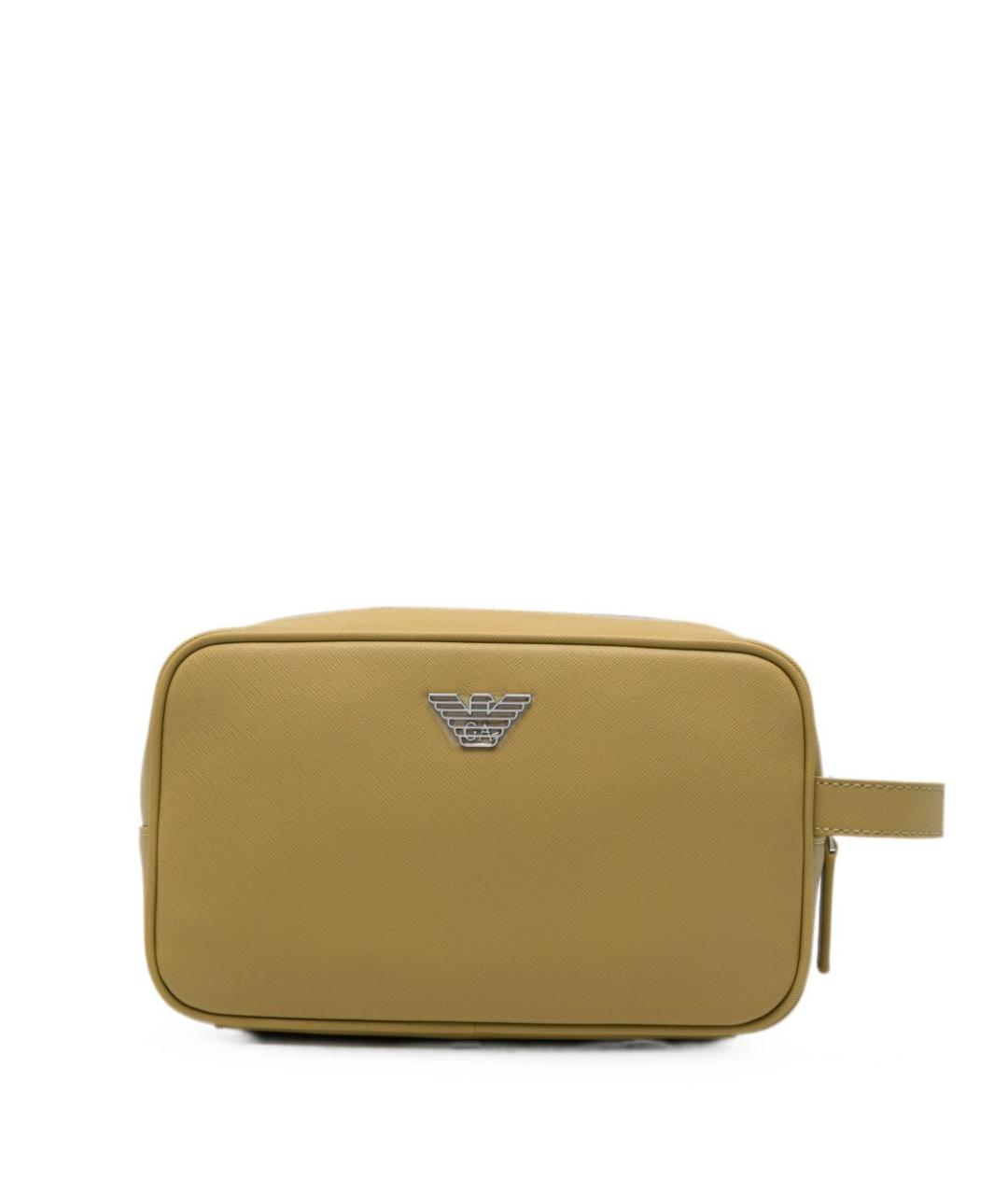 EMPORIO ARMANI Зеленая синтетическая барсетка, фото 1