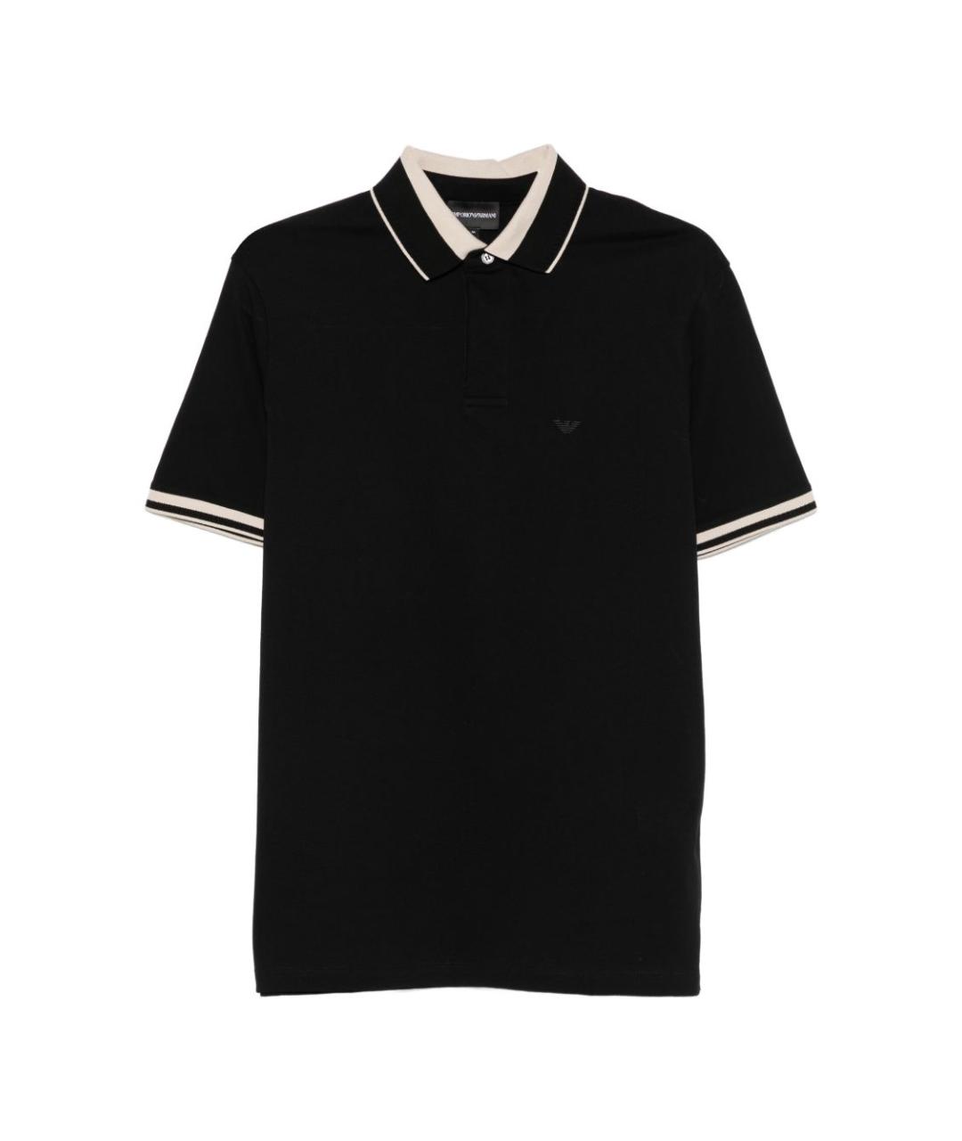 EMPORIO ARMANI Черная хлопковая футболка, фото 1