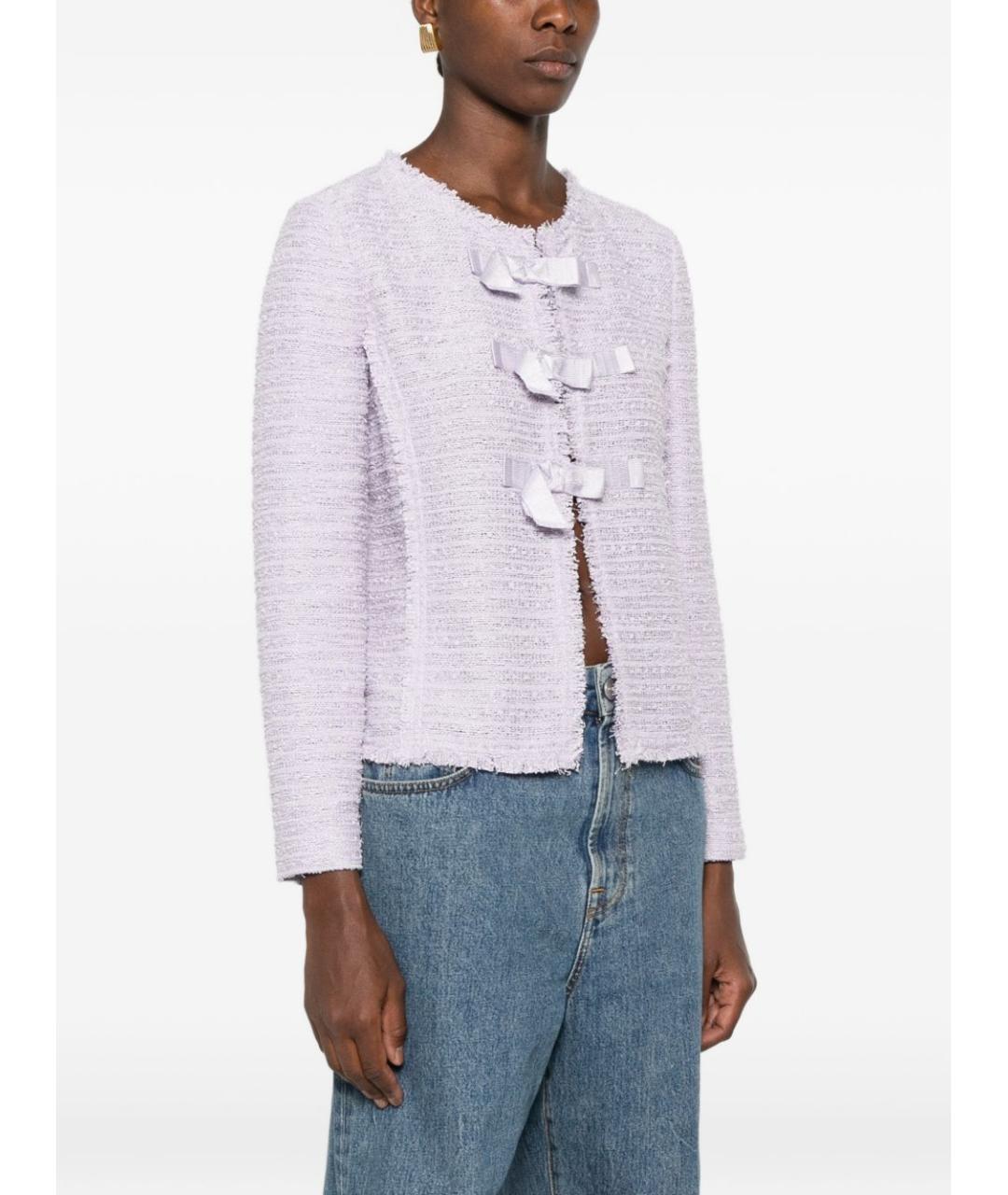 EMPORIO ARMANI Фиолетовый полиэстеровый жакет/пиджак, фото 3