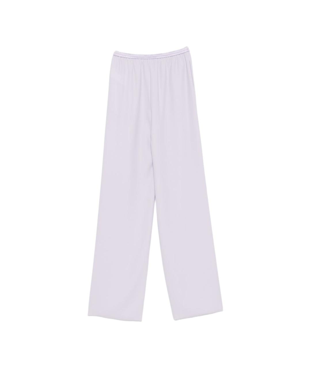 EMPORIO ARMANI Фиолетовые полиэстеровые прямые брюки, фото 3