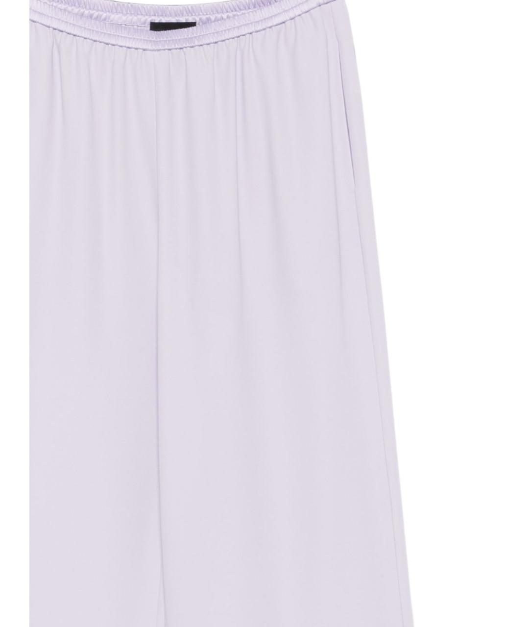 EMPORIO ARMANI Фиолетовые полиэстеровые прямые брюки, фото 2