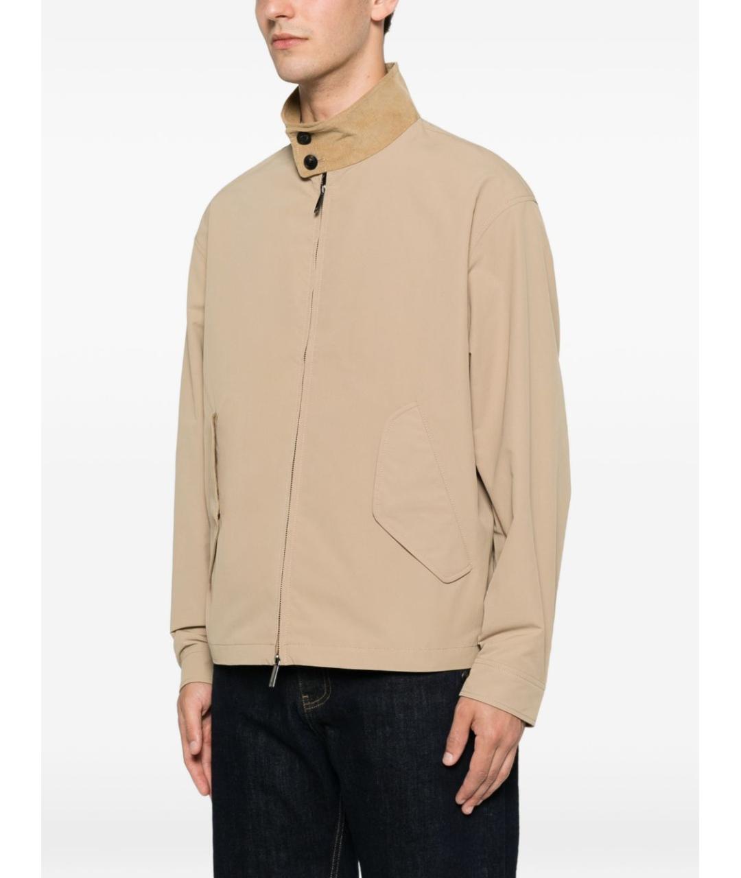 EMPORIO ARMANI Бежевая полиэстеровая куртка, фото 4