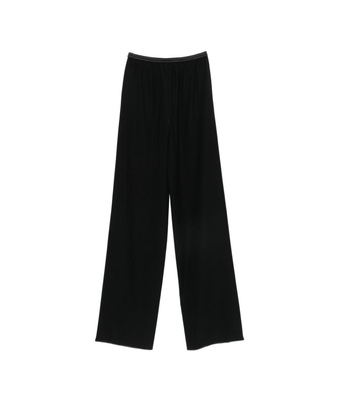 EMPORIO ARMANI Черные полиэстеровые прямые брюки, фото 2
