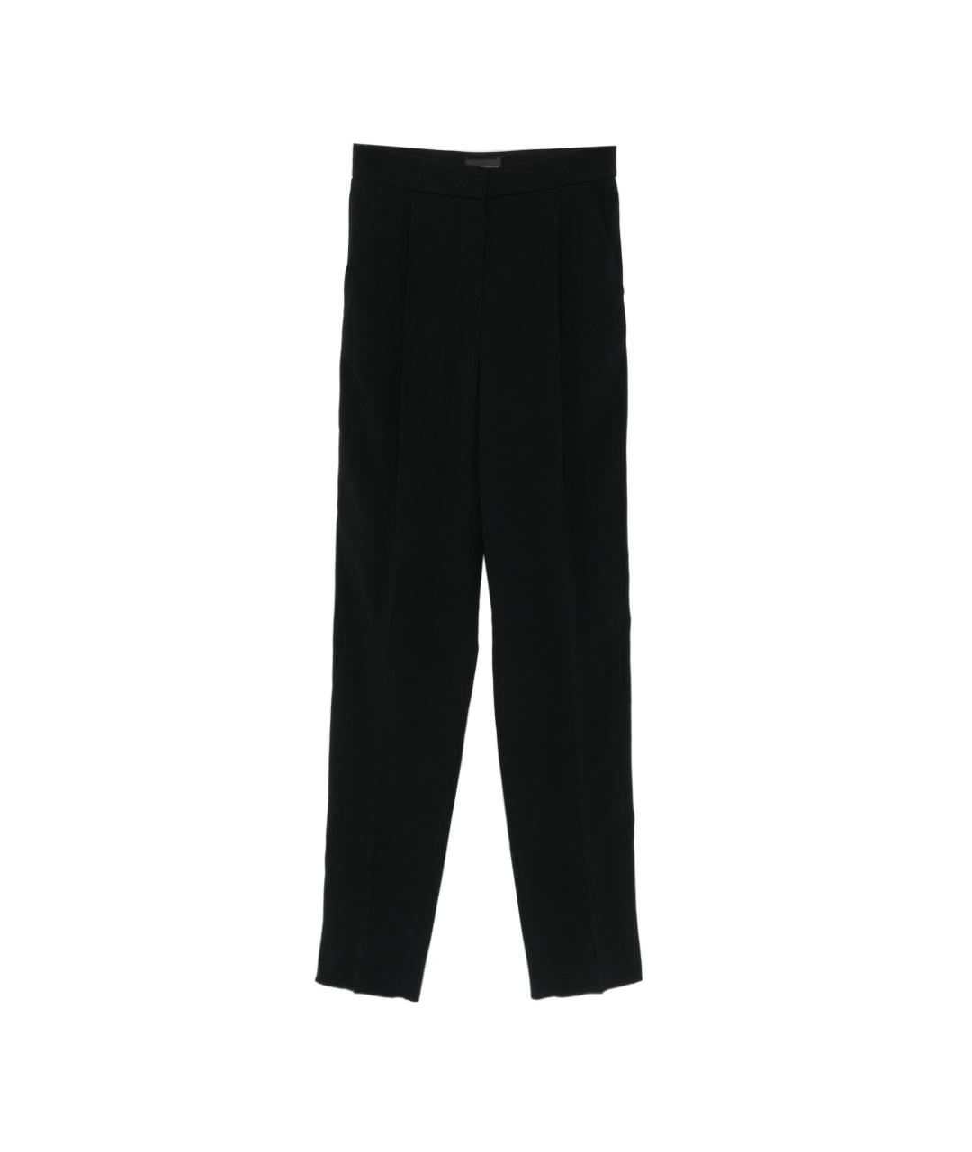 EMPORIO ARMANI Черные вискозные прямые брюки, фото 1