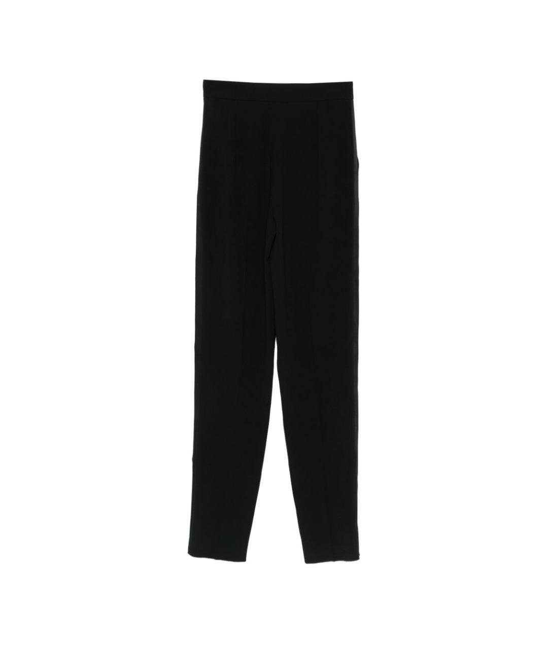 EMPORIO ARMANI Черные вискозные прямые брюки, фото 2