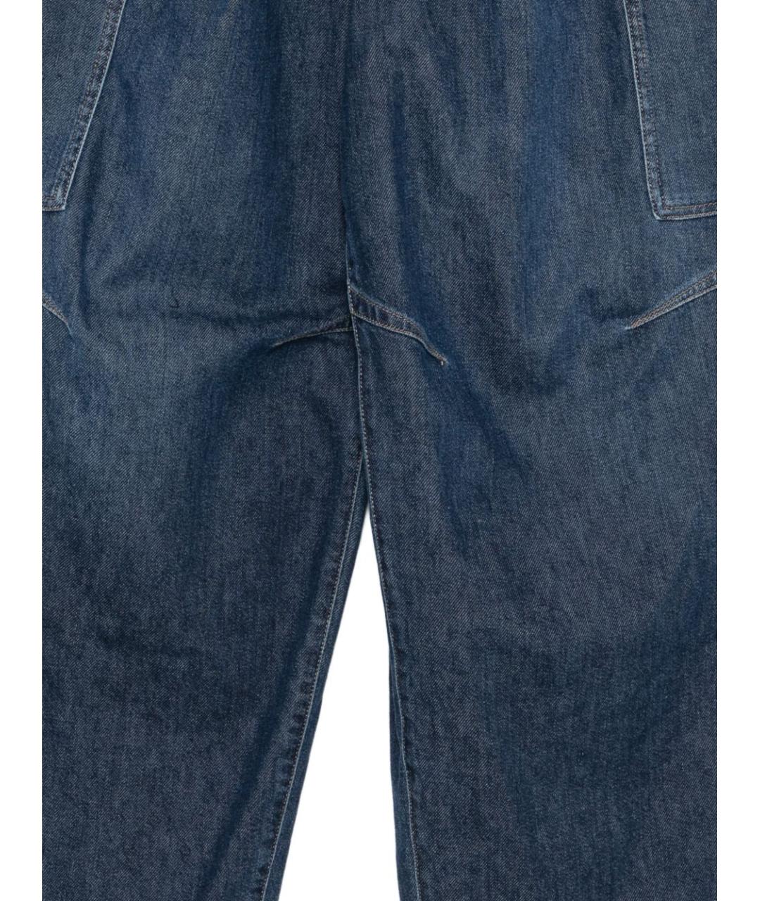 EMPORIO ARMANI Синие хлопковые прямые джинсы, фото 3