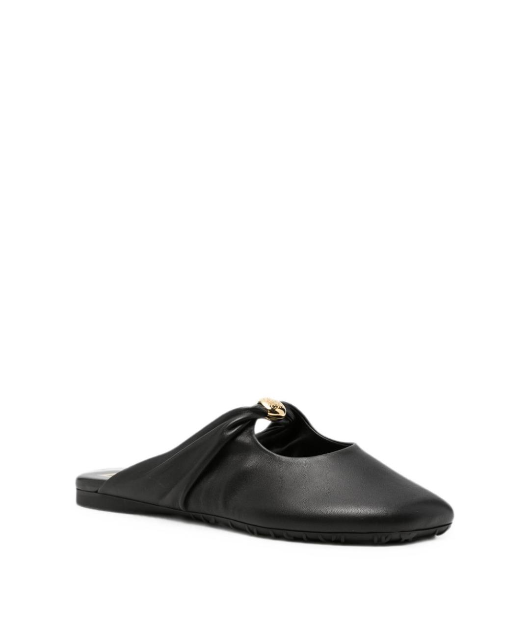 LOEWE Черные кожаные мюли, фото 2