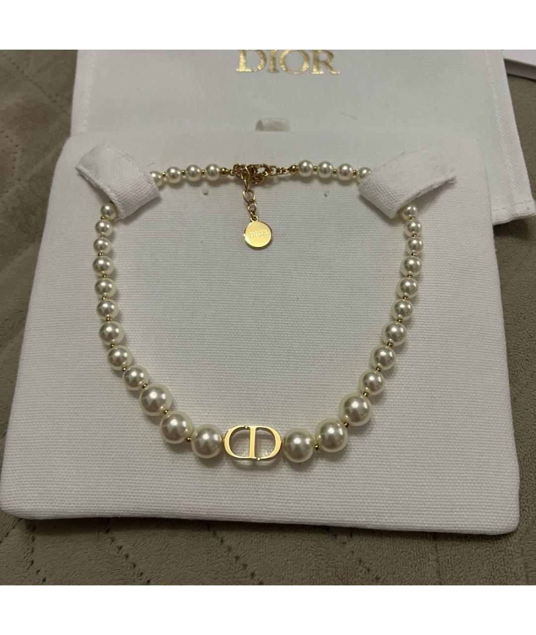 CHRISTIAN DIOR Белый чокер, фото 3