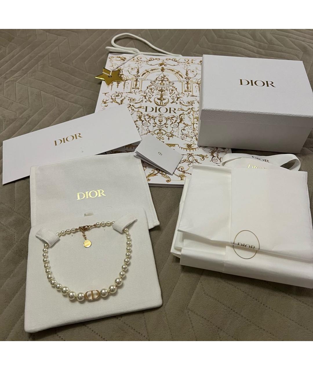 CHRISTIAN DIOR Белый чокер, фото 4
