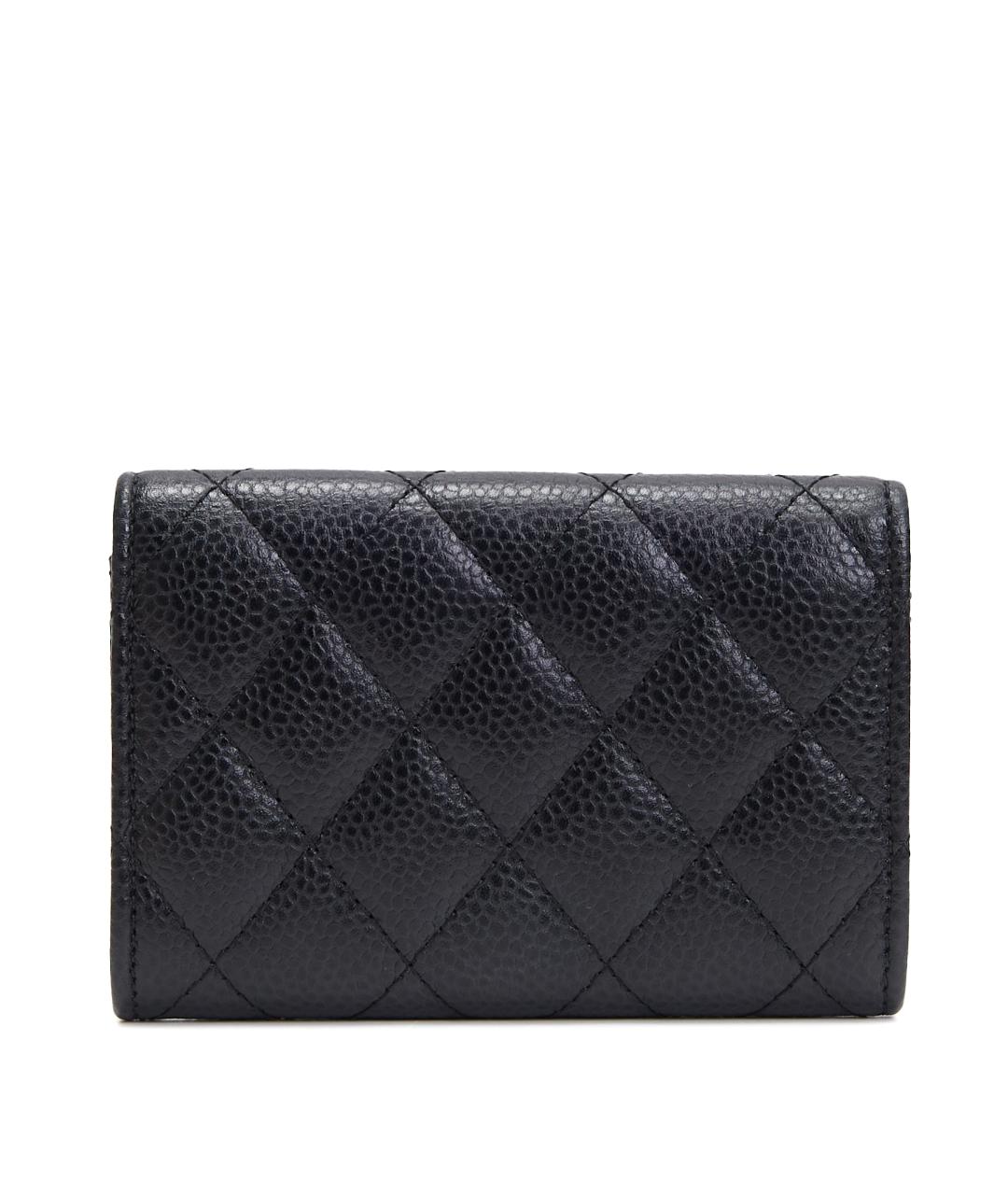 CHANEL Черный кожаный кошелек, фото 2