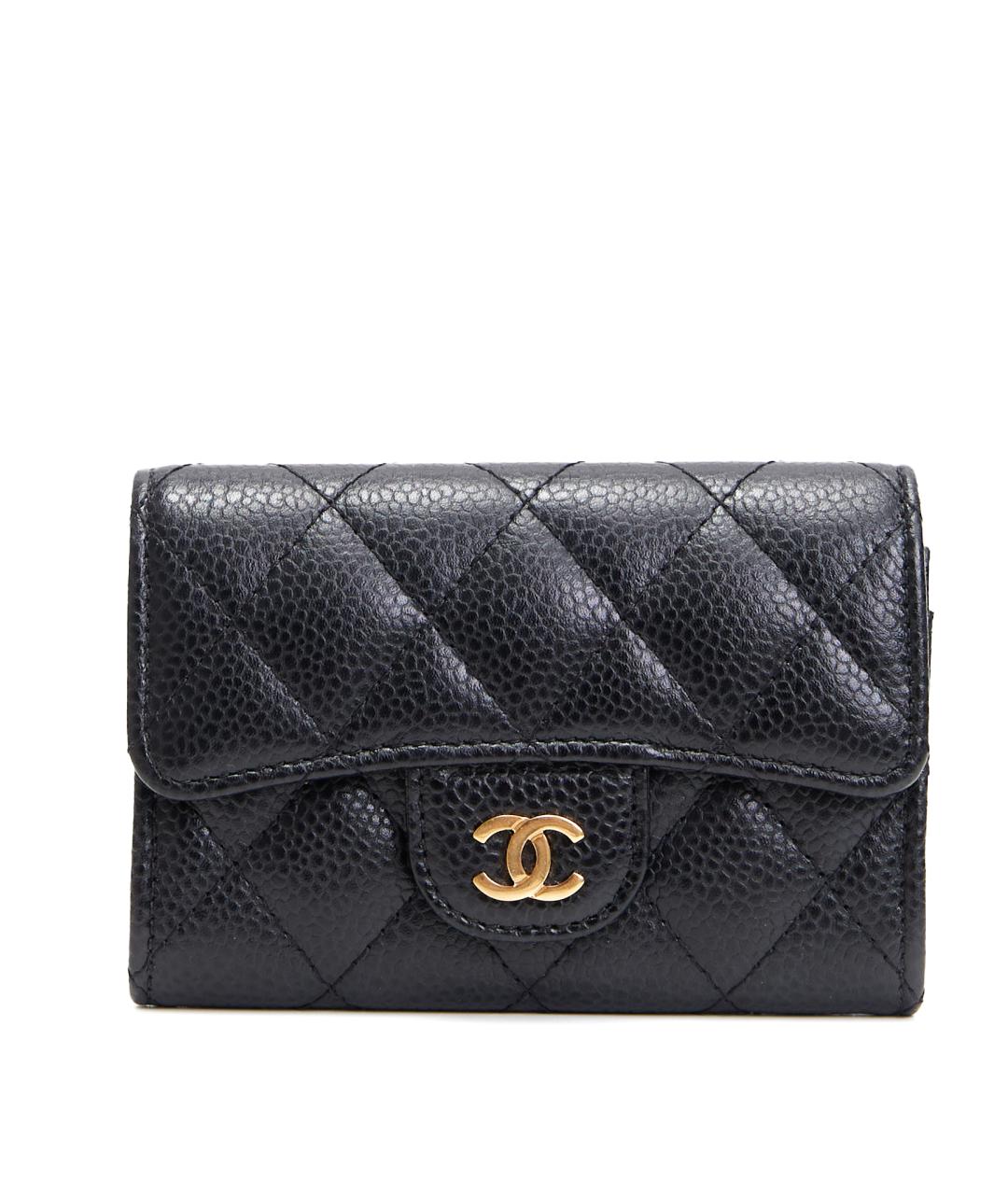 CHANEL Черный кожаный кошелек, фото 7