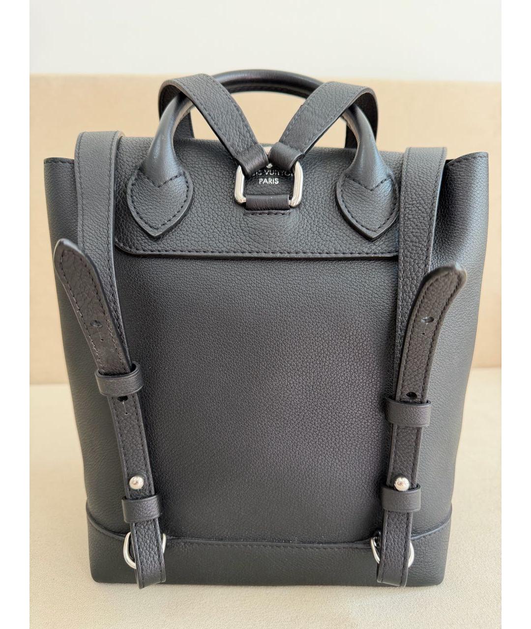LOUIS VUITTON Черный кожаный рюкзак, фото 3