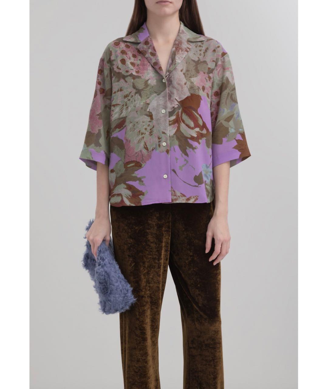 DRIES VAN NOTEN Мульти полиэстеровая рубашка, фото 4